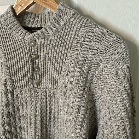 Eddie Bauer Ribbed Knit Henley Sweater | Size L - Tall - Picture 3 of 12